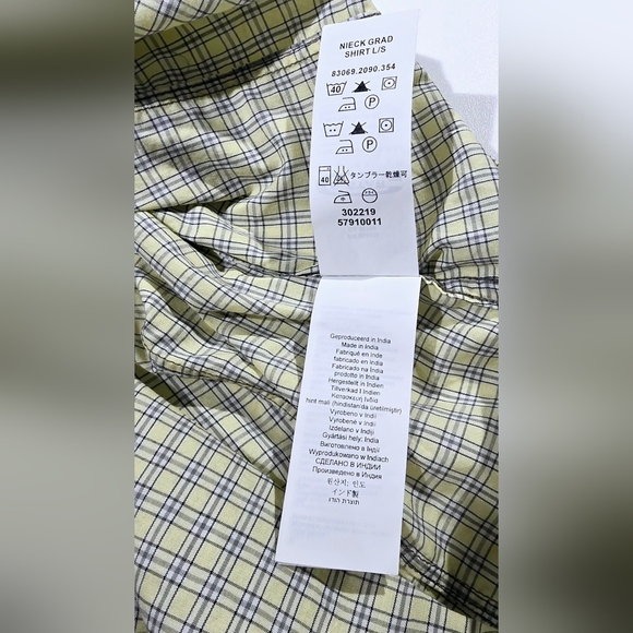 G-Star Raw NIECK GRAD Gray Yellow Plaid Checked Button Down Shirt Men Large - Picture 5 of 8